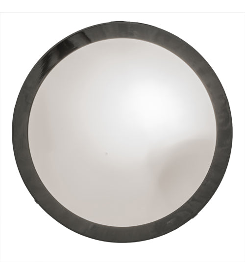 Meyda Lighting Cilindro 11" 2-Light Extreme Chrome Chisolm Passage Flush Mount Light With White Statuario Idalight Shade