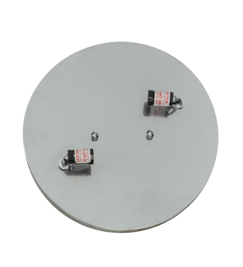 Meyda Lighting Cilindro 11" 2-Light Extreme Chrome Chisolm Passage Flush Mount Light With White Statuario Idalight Shade