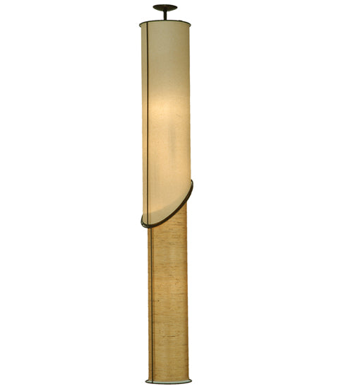 Meyda Lighting Cilindro 11" 5-Light Timeless Bronze Kiltered Pendant Light With Beige Shade