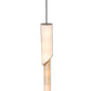 Meyda Lighting Cilindro 11" 5-Light Timeless Bronze Kiltered Pendant Light With Oil Rubbed Kraft Paper Shade