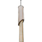 Meyda Lighting Cilindro 11" 5-Light Timeless Bronze Kiltered Pendant Light With Oil Rubbed Kraft Paper Shade
