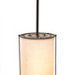 Meyda Lighting Cilindro 11" 5-Light Timeless Bronze Kiltered Pendant Light With Oil Rubbed Kraft Paper Shade