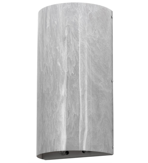 Meyda Lighting Cilindro 11" LED Nickel Wall Sconce With Whitestone Idalight Shade Glass