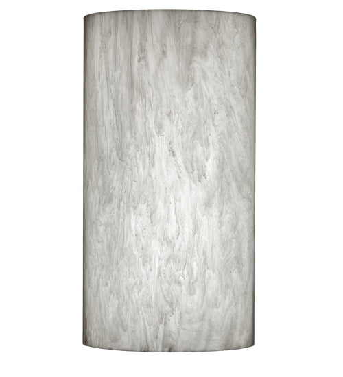Meyda Lighting Cilindro 11" LED Nickel Wall Sconce With Whitestone Idalight Shade Glass