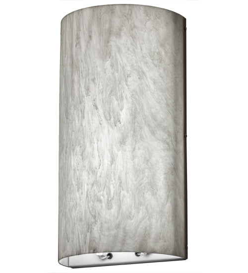 Meyda Lighting Cilindro 11" LED Nickel Wall Sconce With Whitestone Idalight Shade Glass