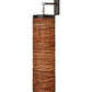 Meyda Lighting Cilindro 11" Timeless Bronze Arrow Root Hanging Wall Sconce With Natural Jute Shade