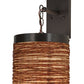 Meyda Lighting Cilindro 11" Timeless Bronze Arrow Root Hanging Wall Sconce With Natural Jute Shade