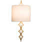 Meyda Lighting Cilindro 12" 2-Light Goldtastic Diamente Wall Sconce With Eggshell Textrene Shade