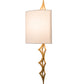Meyda Lighting Cilindro 12" 2-Light Goldtastic Diamente Wall Sconce With Eggshell Textrene Shade