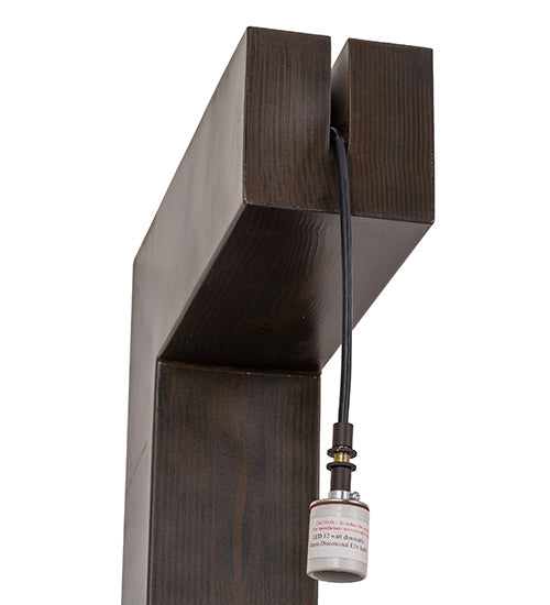 Meyda Lighting Cilindro 12" Amorire Hickory Wall Sconce With Off White Textrene Shade
