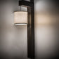 Meyda Lighting Cilindro 12" Amorire Hickory Wall Sconce With Off White Textrene Shade