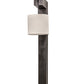 Meyda Lighting Cilindro 12" Amorire Hickory Wall Sconce With Off White Textrene Shade