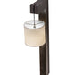 Meyda Lighting Cilindro 12" Amorire Hickory Wall Sconce With Off White Textrene Shade