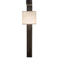Meyda Lighting Cilindro 12" Amorire Hickory Wall Sconce With Off White Textrene Shade