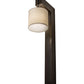 Meyda Lighting Cilindro 12" Amorire Hickory Wall Sconce With Off White Textrene Shade