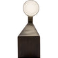 Meyda Lighting Cilindro 12" Amorire Hickory Wall Sconce With Off White Textrene Shade