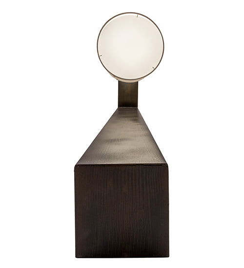 Meyda Lighting Cilindro 12" Amorire Hickory Wall Sconce With Off White Textrene Shade