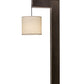 Meyda Lighting Cilindro 12" Amorire Hickory Wall Sconce With Off White Textrene Shade