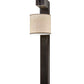 Meyda Lighting Cilindro 12" Amorire Hickory Wall Sconce With Off White Textrene Shade