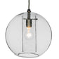 Meyda Lighting Cilindro 12" Extreme Chrome Bola Pendant Light With Clear Seeded Shade Glass