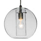 Meyda Lighting Cilindro 12" Extreme Chrome Bola Pendant Light With Clear Seeded Shade Glass