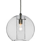 Meyda Lighting Cilindro 12" Extreme Chrome Bola Pendant Light With Clear Seeded Shade Glass