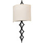 Meyda Lighting Cilindro 12" LED Flat Black Diamente Wall Sconce With Eggshell Textrene & Contrail Mist Idalight Shade