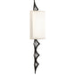 Meyda Lighting Cilindro 12" LED Flat Black Diamente Wall Sconce With Eggshell Textrene & Contrail Mist Idalight Shade