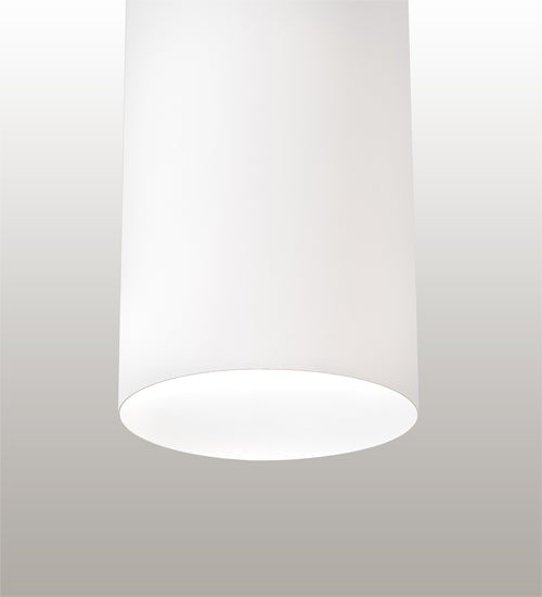 Meyda Lighting Cilindro 12" LED Matte White Flush Mount Light With White Shade
