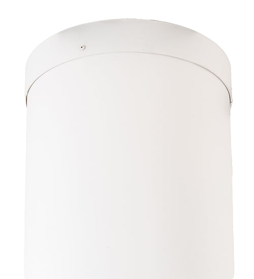 Meyda Lighting Cilindro 12" LED Matte White Flush Mount Light With White Shade