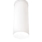 Meyda Lighting Cilindro 12" LED Matte White Flush Mount Light With White Shade