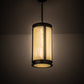 Meyda Lighting Cilindro 12" LED Oil Rubbed Bronze Volusia Pendant Light With Beige Sahara Taupe Idalight Shade Glass