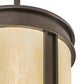 Meyda Lighting Cilindro 12" LED Oil Rubbed Bronze Volusia Pendant Light With Beige Sahara Taupe Idalight Shade Glass
