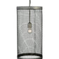 Meyda Lighting Cilindro 12" Matte Clear Cage Pendant Light