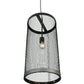 Meyda Lighting Cilindro 12" Matte Clear Cage Pendant Light