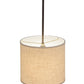Meyda Lighting Cilindro 12" Timeless Bronze Beige Pendant Light With Beige Textrene Shade