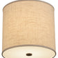 Meyda Lighting Cilindro 12" Timeless Bronze Beige Pendant Light With Beige Textrene Shade