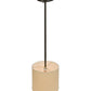 Meyda Lighting Cilindro 12" Timeless Bronze Pendant Light With Beige Textrene Shade