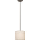 Meyda Lighting Cilindro 12" Timeless Bronze Pendant Light With Beige Textrene & Stataurio Idalight Shade