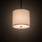 Meyda Lighting Cilindro 12" Timeless Bronze Pendant Light With Beige Textrene & Stataurio Idalight Shade