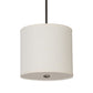 Meyda Lighting Cilindro 12" Timeless Bronze Pendant Light With Beige Textrene & Stataurio Idalight Shade