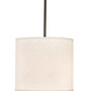 Meyda Lighting Cilindro 12" Timeless Bronze Pendant Light With Beige Textrene & Stataurio Idalight Shade