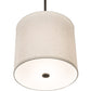 Meyda Lighting Cilindro 12" Timeless Bronze Pendant Light With Beige Textrene & Stataurio Idalight Shade