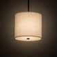 Meyda Lighting Cilindro 12" Timeless Bronze Pendant Light With Beige Textrene & White Statuario Idalight Shade Glass