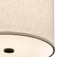 Meyda Lighting Cilindro 12" Timeless Bronze Pendant Light With Beige Textrene & White Statuario Idalight Shade Glass