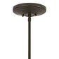 Meyda Lighting Cilindro 12" Timeless Bronze Pendant Light With Beige Textrene & White Statuario Idalight Shade Glass
