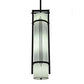 Meyda Lighting Cilindro 13" 4-Light Textured Black Kenzo Pendant Light With Whitestone Idalight Shade