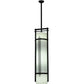 Meyda Lighting Cilindro 13" 4-Light Textured Black Kenzo Pendant Light With Whitestone Idalight Shade