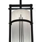 Meyda Lighting Cilindro 13" 4-Light Textured Black Kenzo Pendant Light With Whitestone Idalight Shade
