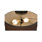 Meyda Lighting Cilindro 14" 2-Light Nickel Flush Mount Light With Beige and White Shade